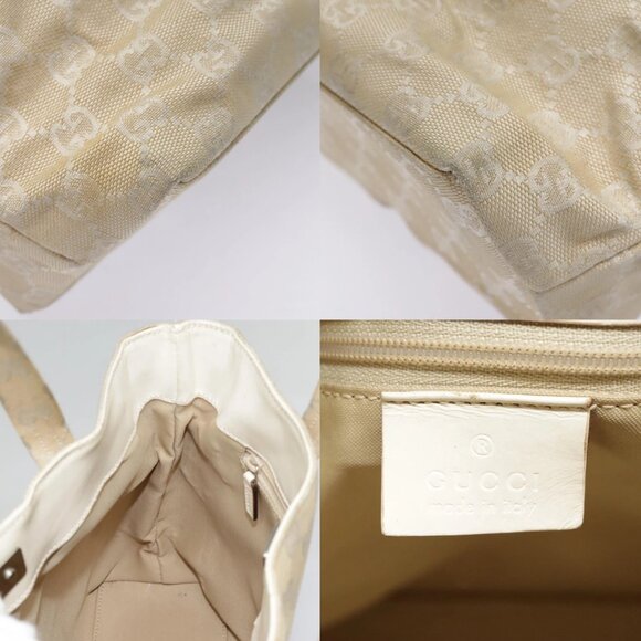 GUCCI GG Canvas Hand Bag Beige Silver 002 1080 Auth fm3872 - Picture 15 of 15